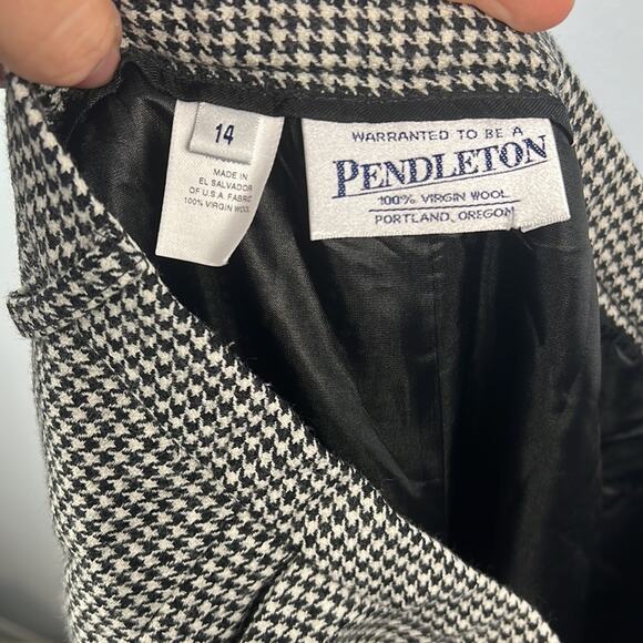 Pendleton 100% wool houndstooth straight leg women’s pants - Picture 9 of 9